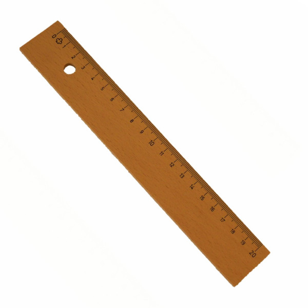 Holzlineal-20cm-Bürobedarf